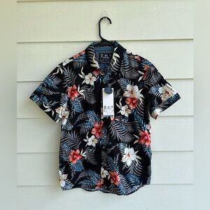 Izod Black and Red Casual Button Down Shirt